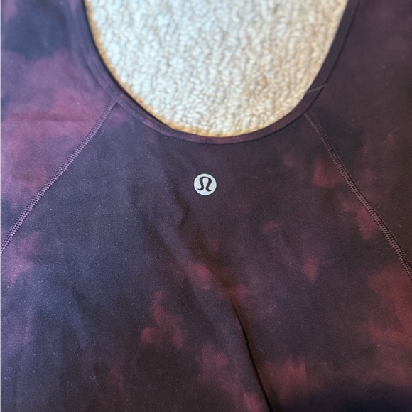lululemon athletica Long Sleeve Cropped Top in Plum Tie-Dye - Picture 2 of 2